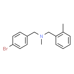 ChemSpider 2D Image | 1-(4-Bromophenyl)-N-methyl-N-(2-methylbenzyl)methanamine | C16H18BrN