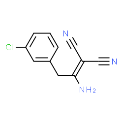 ChemSpider 2D Image | [1-Amino-2-(3-chlorophenyl)ethylidene]malononitrile | C11H8ClN3
