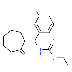 ChemSpider 2D Image | Ethyl [(3-chlorophenyl)(2-oxocycloheptyl)methyl]carbamate | C17H22ClNO3