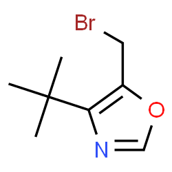 ChemSpider 2D Image | 5-(Bromomethyl)-4-(2-methyl-2-propanyl)-1,3-oxazole | C8H12BrNO