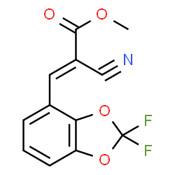 ChemSpider 2D Image | Methyl (2E)-2-cyano-3-(2,2-difluoro-1,3-benzodioxol-4-yl)acrylate | C12H7F2NO4