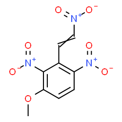 ChemSpider 2D Image | 1-Methoxy-2,4-dinitro-3-(2-nitrovinyl)benzene | C9H7N3O7