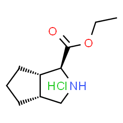 ChemSpider 2D Image | (1S,3aR,6aS)-Ethyl octahydrocyclopenta[c]pyrrole-1-carboxylate hydrochloride | C10H18ClNO2