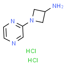 ChemSpider 2D Image | 1-(2-Pyrazinyl)-3-azetidinamine dihydrochloride | C7H12Cl2N4