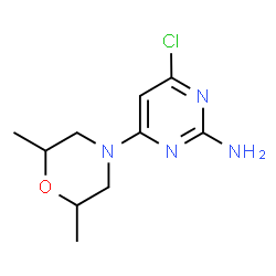 ChemSpider 2D Image | 4-Chloro-6-(2,6-dimethyl-4-morpholinyl)-2-pyrimidinamine | C10H15ClN4O