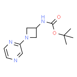 ChemSpider 2D Image | tert-Butyl (1-(pyrazin-2-yl)azetidin-3-yl)carbamate | C12H18N4O2