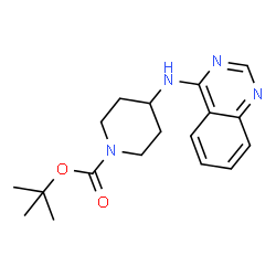 ChemSpider 2D Image | tert-Butyl 4-(quinazolin-4-ylamino)piperidine-1-carboxylate | C18H24N4O2