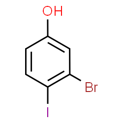 ChemSpider 2D Image | 3-Bromo-4-iodophenol | C6H4BrIO