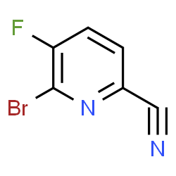 ChemSpider 2D Image | 6-Bromo-5-fluoropicolinonitrile | C6H2BrFN2