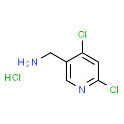 ChemSpider 2D Image | 1-(4,6-dichloropyridin-3-yl)methanamine hydrochloride | C6H7Cl3N2