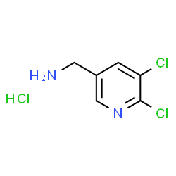 ChemSpider 2D Image | 1-(5,6-dichloropyridin-3-yl)methanamine hydrochloride | C6H7Cl3N2