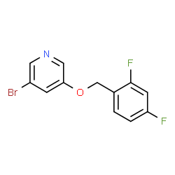 ChemSpider 2D Image | 3-Bromo-5-[(2,4-difluorobenzyl)oxy]pyridine | C12H8BrF2NO