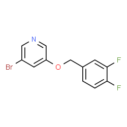 ChemSpider 2D Image | 3-Bromo-5-[(3,4-difluorobenzyl)oxy]pyridine | C12H8BrF2NO