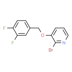 ChemSpider 2D Image | 2-Bromo-3-[(3,4-difluorobenzyl)oxy]pyridine | C12H8BrF2NO