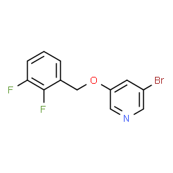 ChemSpider 2D Image | 3-Bromo-5-[(2,3-difluorobenzyl)oxy]pyridine | C12H8BrF2NO