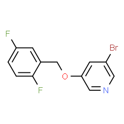 ChemSpider 2D Image | 3-Bromo-5-[(2,5-difluorobenzyl)oxy]pyridine | C12H8BrF2NO