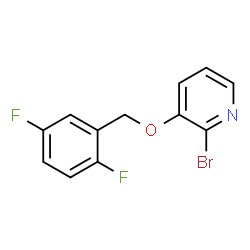 ChemSpider 2D Image | 2-Bromo-3-[(2,5-difluorobenzyl)oxy]pyridine | C12H8BrF2NO