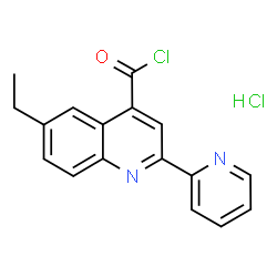 ChemSpider 2D Image | 6-Ethyl-2-(pyridin-2-yl)quinoline-4-carbonyl chloride hydrochloride | C17H14Cl2N2O