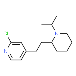 ChemSpider 2D Image | 2-Chloro-4-[2-(1-isopropyl-2-piperidinyl)ethyl]pyridine | C15H23ClN2