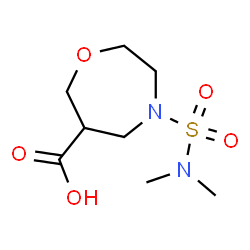ChemSpider 2D Image | 4-(Dimethylsulfamoyl)-1,4-oxazepane-6-carboxylic acid | C8H16N2O5S