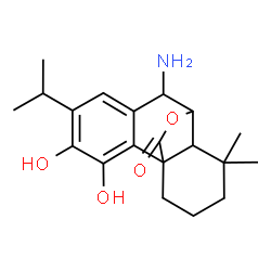 ChemSpider 2D Image | 7-Amino-11,12-dihydroxy-6,20-epoxyabieta-8(14),9(11),12-trien-20-one | C20H27NO4