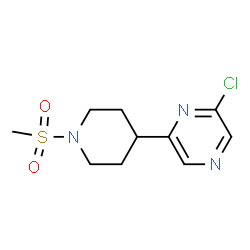 ChemSpider 2D Image | 2-Chloro-6-(1-(methylsulfonyl)piperidin-4-yl)pyrazine | C10H14ClN3O2S