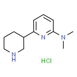 ChemSpider 2D Image | N,N-Dimethyl-6-(piperidin-3-yl)pyridin-2-amine hydrochloride | C12H20ClN3