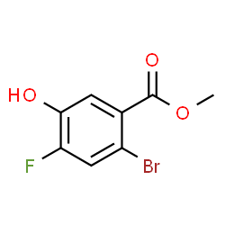 ChemSpider 2D Image | Methyl 2-bromo-4-fluoro-5-hydroxybenzoate | C8H6BrFO3