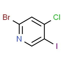 ChemSpider 2D Image | 2-Bromo-4-chloro-5-iodopyridine | C5H2BrClIN