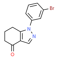 ChemSpider 2D Image | 1-(3-Bromophenyl)-1,5,6,7-tetrahydro-4H-indazol-4-one | C13H11BrN2O