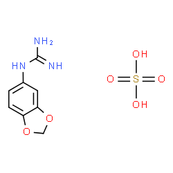 ChemSpider 2D Image | 1-(1,3-Benzodioxol-5-yl)guanidine sulfate (1:1) | C8H11N3O6S