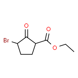 ChemSpider 2D Image | Ethyl 3-bromo-2-oxocyclopentanecarboxylate | C8H11BrO3