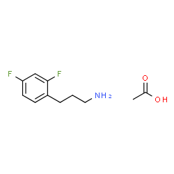 ChemSpider 2D Image | 3-(2,4-Difluorophenyl)-1-propanamine acetate (1:1) | C11H15F2NO2