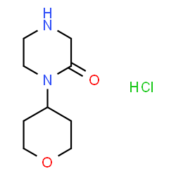 ChemSpider 2D Image | 1-(Tetrahydro-2H-pyran-4-yl)piperazin-2-one hydrochloride | C9H17ClN2O2
