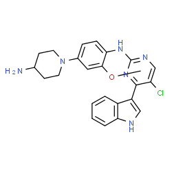 ChemSpider 2D Image | AZD3463 | C24H25ClN6O