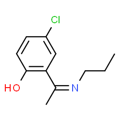 ChemSpider 2D Image | 4-Chloro-2-[(1Z)-N-propylethanimidoyl]phenol | C11H14ClNO