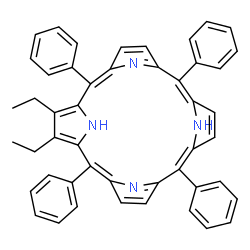 ChemSpider 2D Image | 2,3-Diethyl-5,10,15,20-tetraphenylporphyrin | C48H38N4