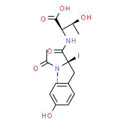 ChemSpider 2D Image | N-Acetyl-N,alpha-diiodo-L-tyrosyl-D-threonine | C15H18I2N2O6