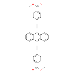 ChemSpider 2D Image | Dimethyl 4,4'-(9,10-anthracenediyldi-2,1-ethynediyl)dibenzoate | C34H22O4