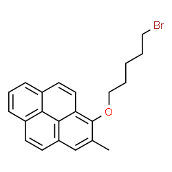 ChemSpider 2D Image | 1-[(5-Bromopentyl)oxy]-2-methylpyrene | C22H21BrO