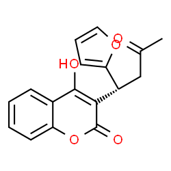 ChemSpider 2D Image | 3-[(1R)-1-(2-Furyl)-3-oxobutyl]-4-hydroxy-2H-chromen-2-one | C17H14O5