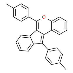 ChemSpider 2D Image | 6,11-Bis(4-methylphenyl)indeno[1,2-c]chromene | C30H22O