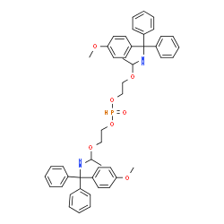 ChemSpider 2D Image | Bis[2-(1-{[(4-methoxyphenyl)(diphenyl)methyl]amino}ethoxy)ethyl] phosphonate | C48H53N2O7P