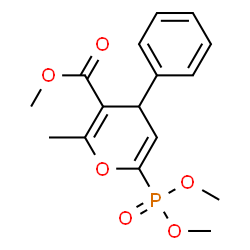 ChemSpider 2D Image | Methyl 6-(dimethoxyphosphoryl)-2-methyl-4-phenyl-4H-pyran-3-carboxylate | C16H19O6P