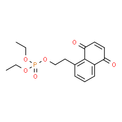ChemSpider 2D Image | 2-(5,8-Dioxo-5,8-dihydro-1-naphthalenyl)ethyl diethyl phosphate | C16H19O6P