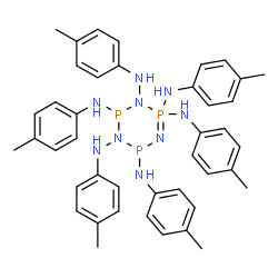 ChemSpider 2D Image | N~1~,N~2~,N~2~,N~4~,N~5~,N~6~-Hexakis(4-methylphenyl)-1,3,5,2lambda~5~,4,6-triazatriphosphinine-1,2,2,4,5,6-hexamine | C42H48N9P3