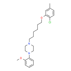 ChemSpider 2D Image | 1-[6-(2-Chloro-5-methylphenoxy)hexyl]-4-(2-methoxyphenyl)piperazine | C24H33ClN2O2