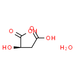 ChemSpider 2D Image | (2R)-2-Hydroxysuccinic acid hydrate (1:1) | C4H8O6