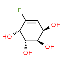 ChemSpider 2D Image | (1R,2R,3S,4S)-5-Fluoro-5-cyclohexene-1,2,3,4-tetrol | C6H9FO4