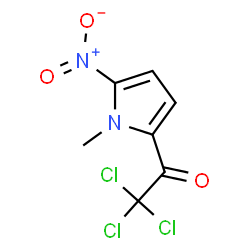 ChemSpider 2D Image | 2,2,2-Trichloro-1-(1-methyl-5-nitro-1H-pyrrol-2-yl)ethanone | C7H5Cl3N2O3